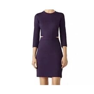 AMANDA UPRICHARD Minka‎ Cut Out Dress in plum Sz M